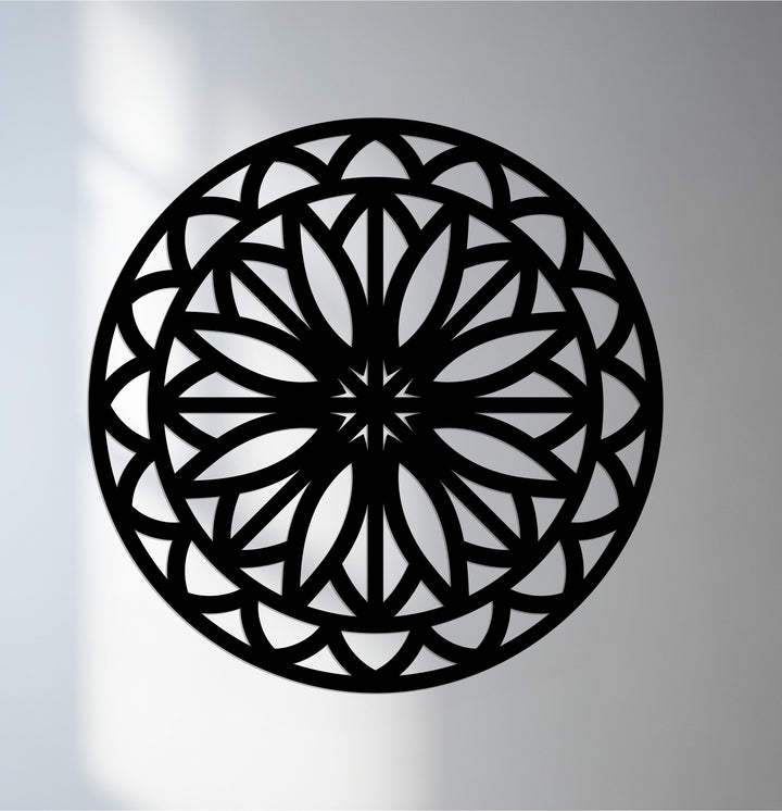 Mandala metal wall art for modern geometric home décor