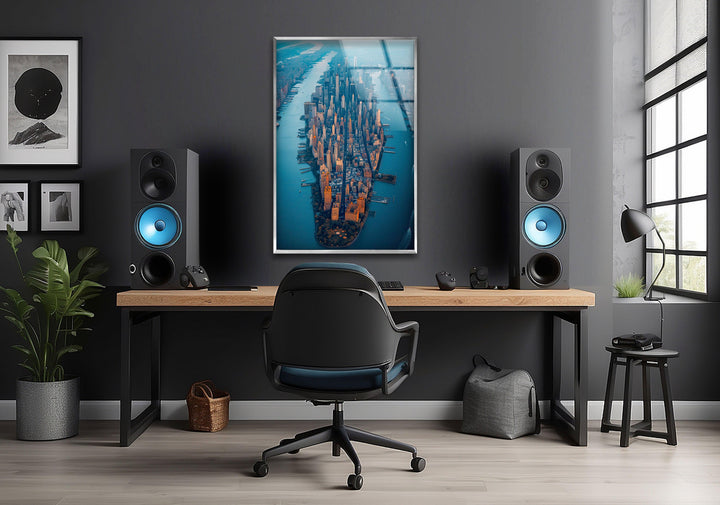 Manhattan Glass Wall Art print on glass, glass printed photos
