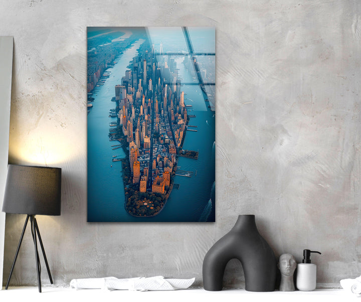 Manhattan Glass Wall Art glass wall decor, glass wall art decor

