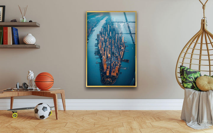 Manhattan Glass Wall Art stained glass wall art, stained glass wall decor
