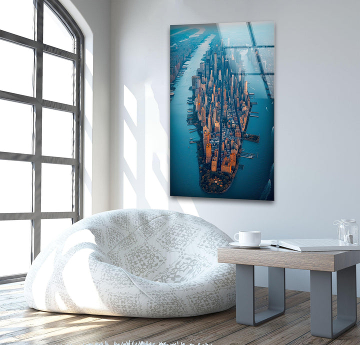 Manhattan Glass Wall Art custom glass pictures, glass art prints
