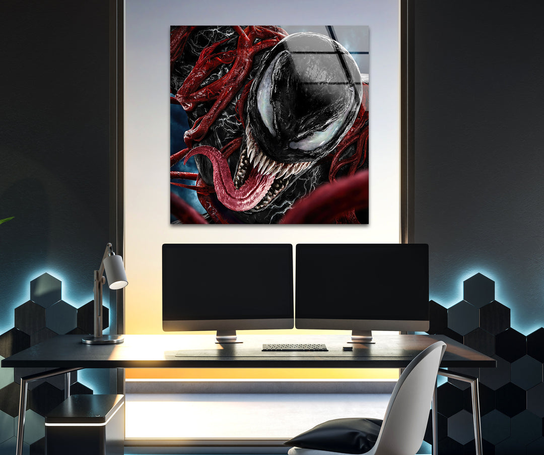 Marvel Venom Glass Panels Art
