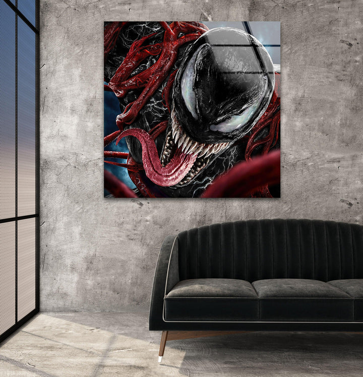Marvel Venom Glass Wall Art for Home Elegance