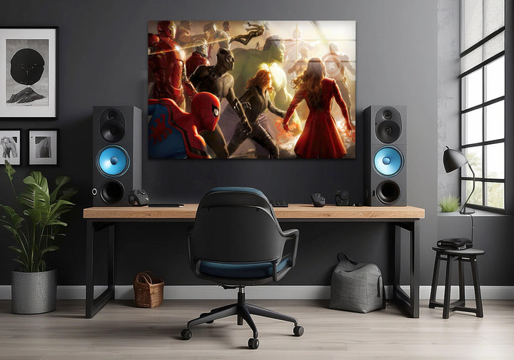 Marvel Avengers Glass Wall Art glass photo prints, glass picture prints
