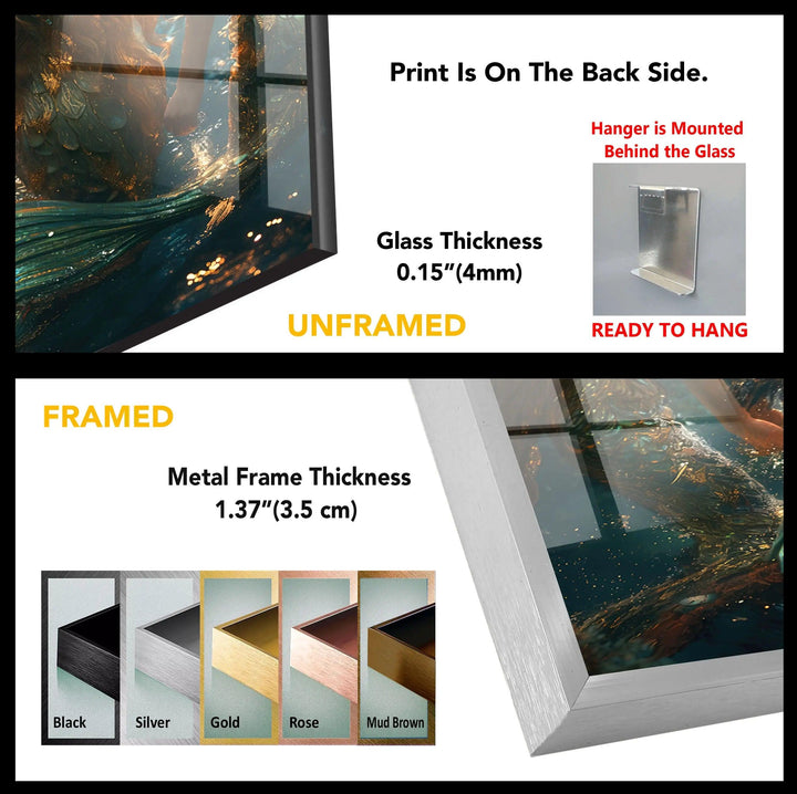Mermaids Tempered Glass Wall Art - MyPhotoStation