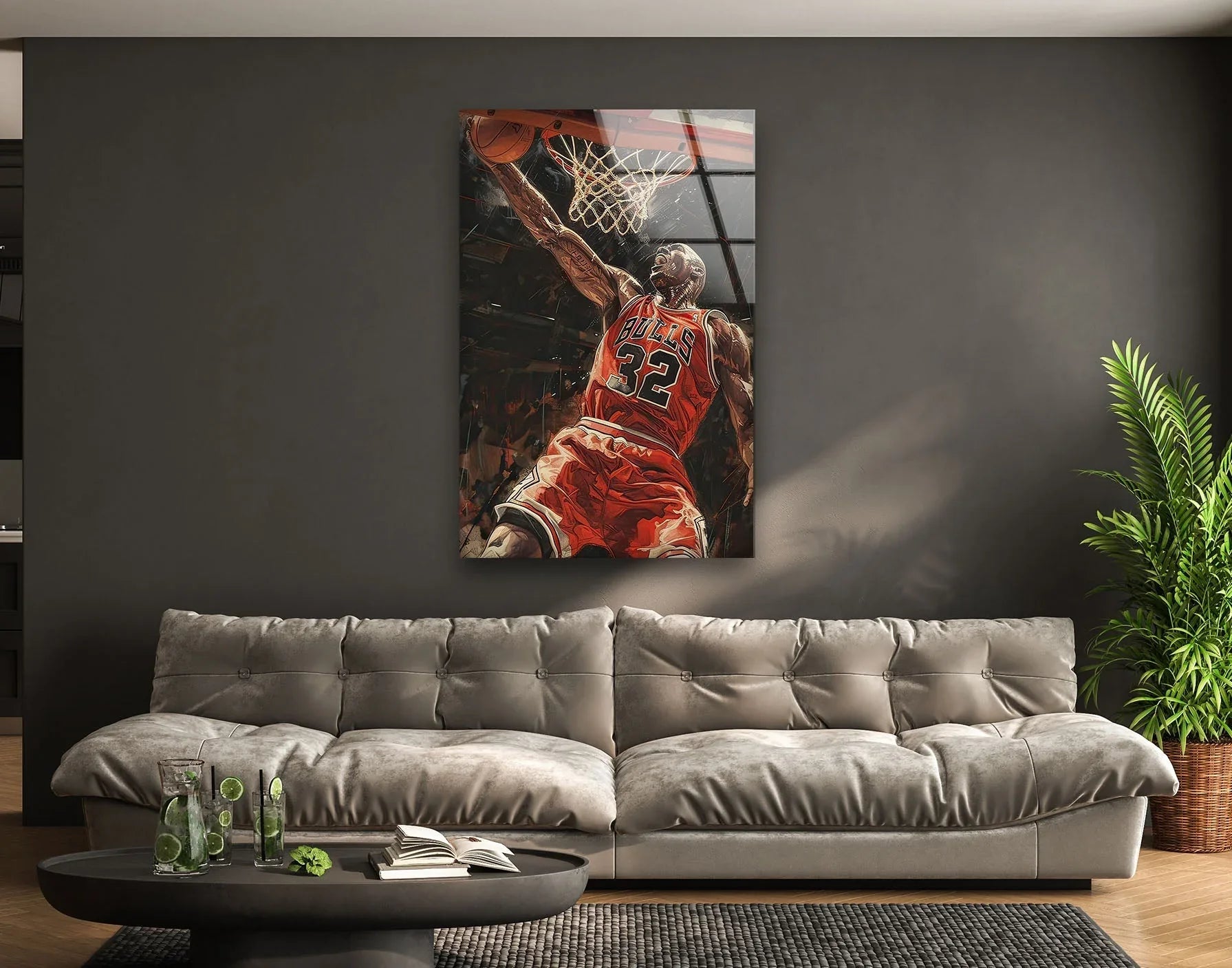 Michael Jordan Basketball Wall Art – Iconic Dunk Decor