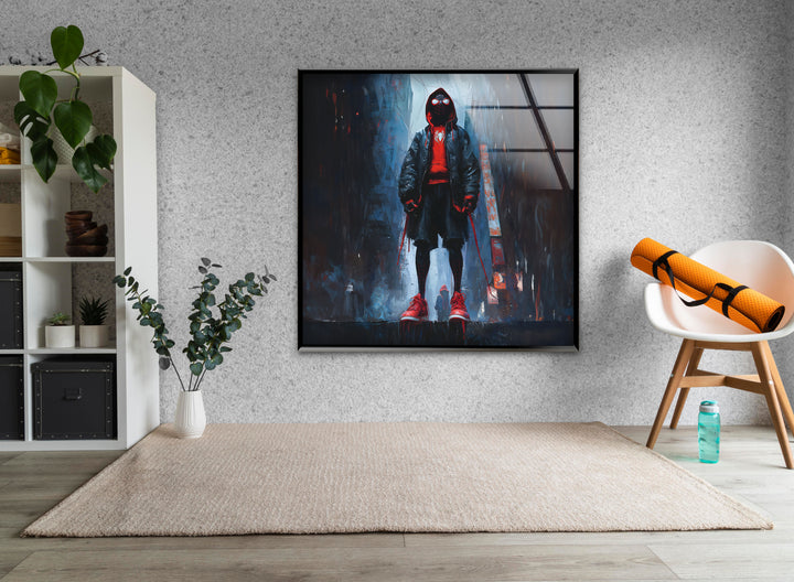 Miles Morales Raining Lass Wandkunst