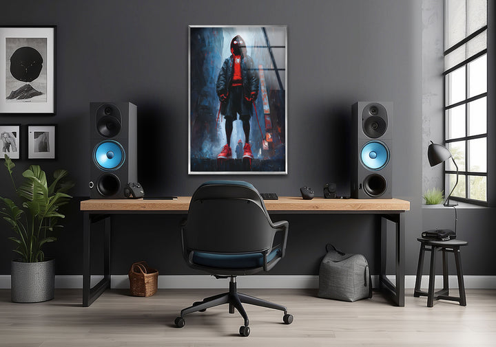 Miles Morales Raining Lass Wandkunst