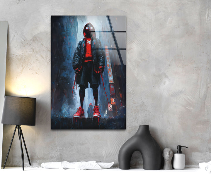 Miles Morales Raining Lass Wandkunst
