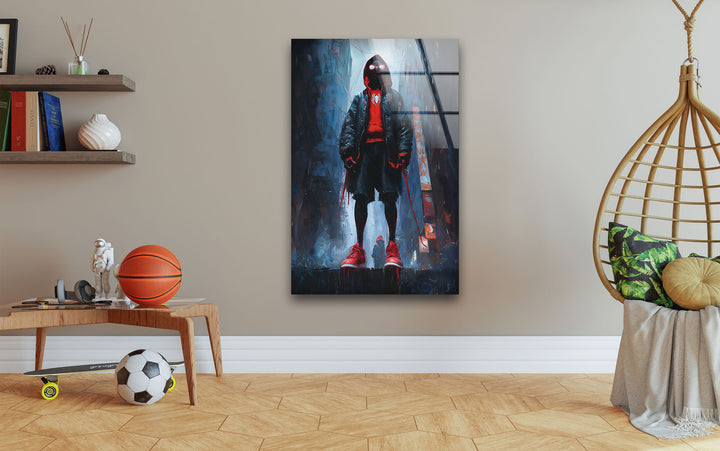 Miles Morales Raining Lass Wandkunst