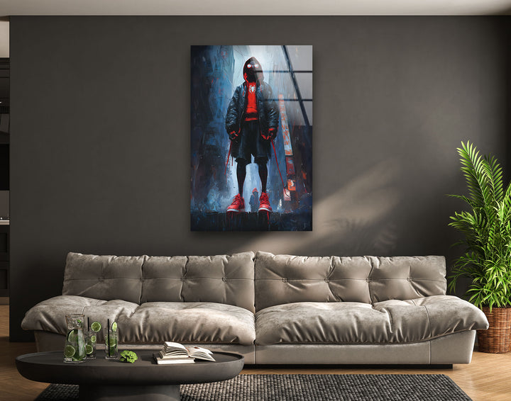 Miles Morales Raining Lass Wandkunst