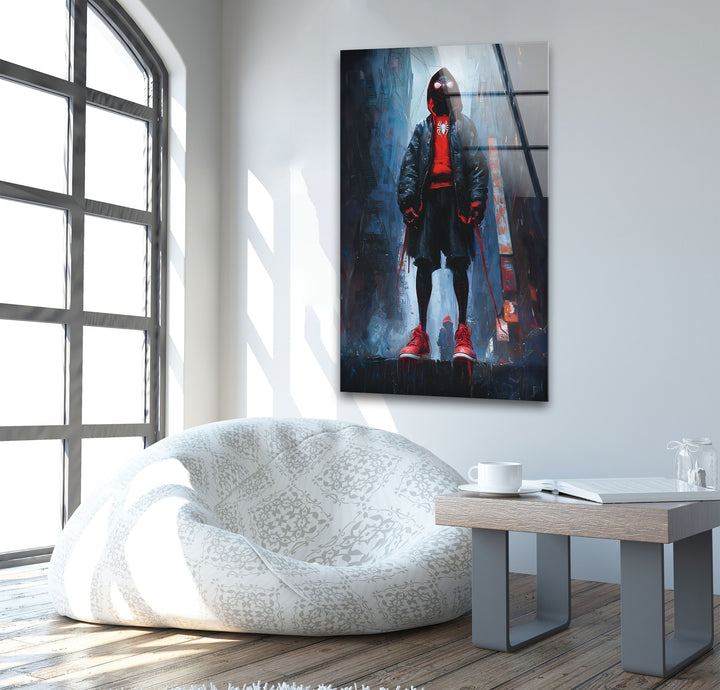 Miles Morales Raining Lass Wandkunst
