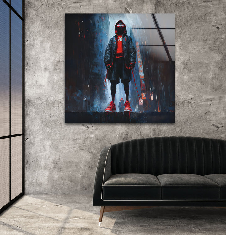 Miles Morales Raining Lass Wandkunst