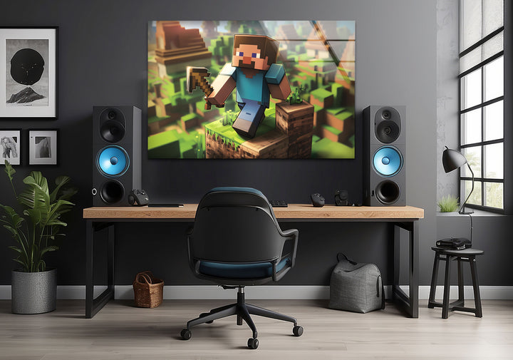 Gaming Room Essential – Minecraft Adventure Captured in Glass
