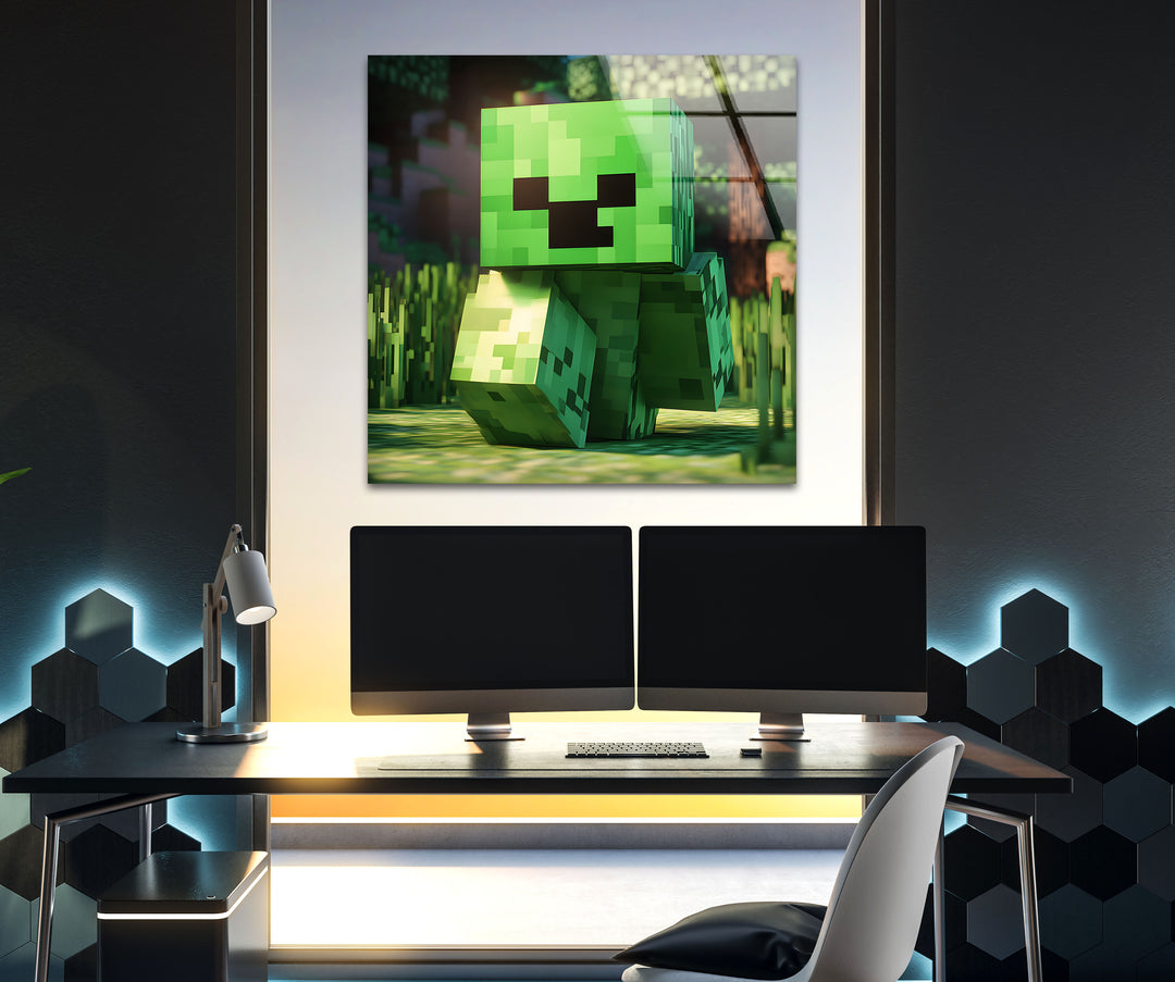 Eye-catching gamer wall decor showcasing intricate gaming art and stunning video game landscapes
