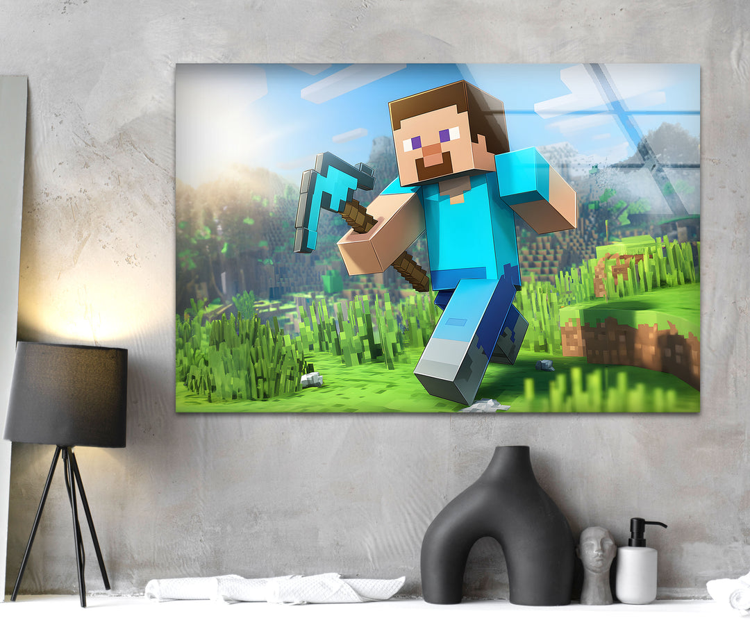 Eye-catching gamer wall decor showcasing intricate gaming art and stunning video game landscapes
