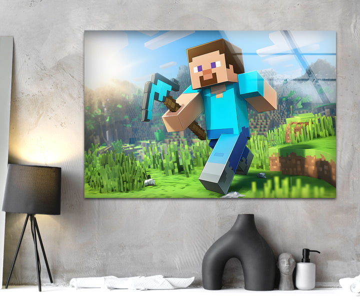 Eye-catching gamer wall decor showcasing intricate gaming art and stunning video game landscapes
