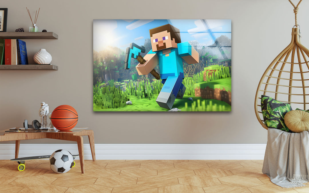 Bold and imaginative video game art perfect for creating a personalized and exciting gaming decor theme
