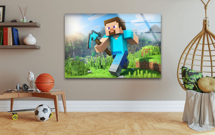 Bold and imaginative video game art perfect for creating a personalized and exciting gaming decor theme
