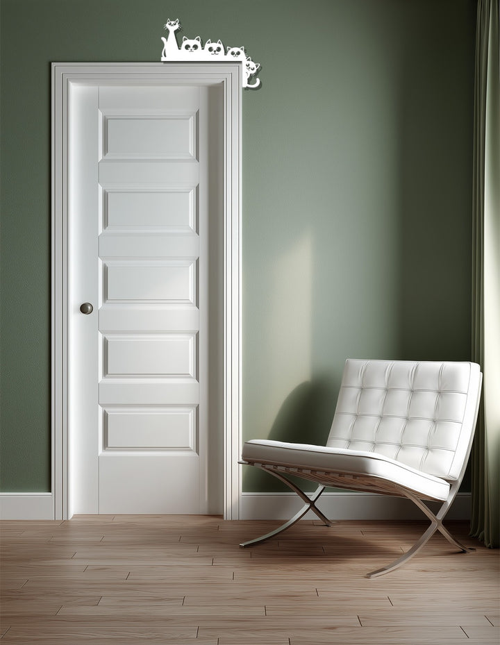 Group of cats metal wall decoration for home interiors