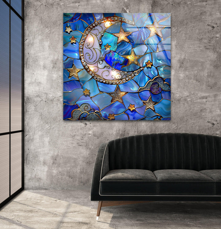 Minimalistic Flat Stained Glass Wall Art glass photo prints, glass picture prints
