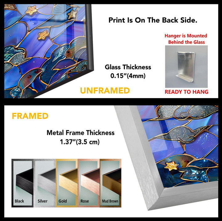 Minimalistic Flat Stained Glass Wall Art