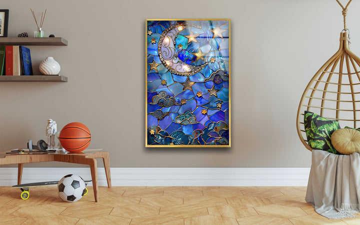 Minimalistic Flat Stained Glass Wall Art custom glass photo prints, large glass prints
