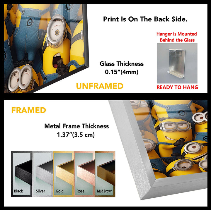Minions Tempered Glass Wall Art - MyPhotoStation