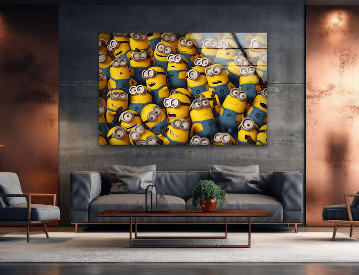 Despicable Me (Minions) Glass Wall Art picture on glass wall art, photos printed on glass
