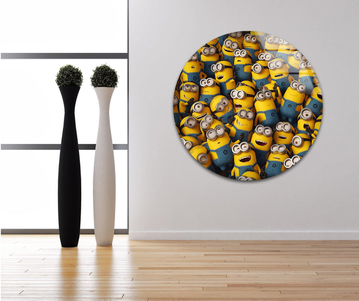 Despicable Me (Minions) Glass Wall Art photo print on glass, prints on glass wall art
