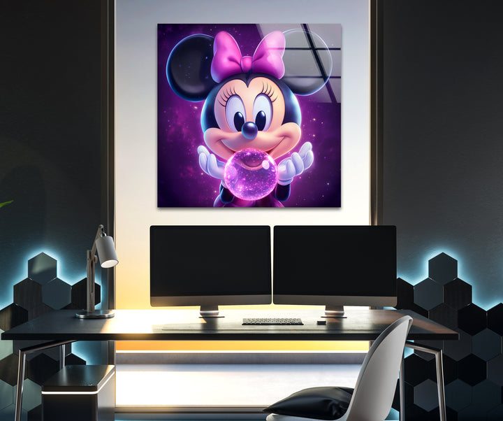 Fairy Minnie Mouse Glass Wall Art  art glass wall art, glass wall art pictures
