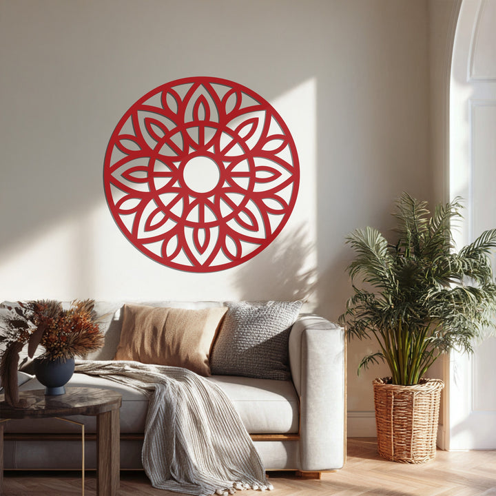 Laser-cut mandala metal wall décor for modern homes