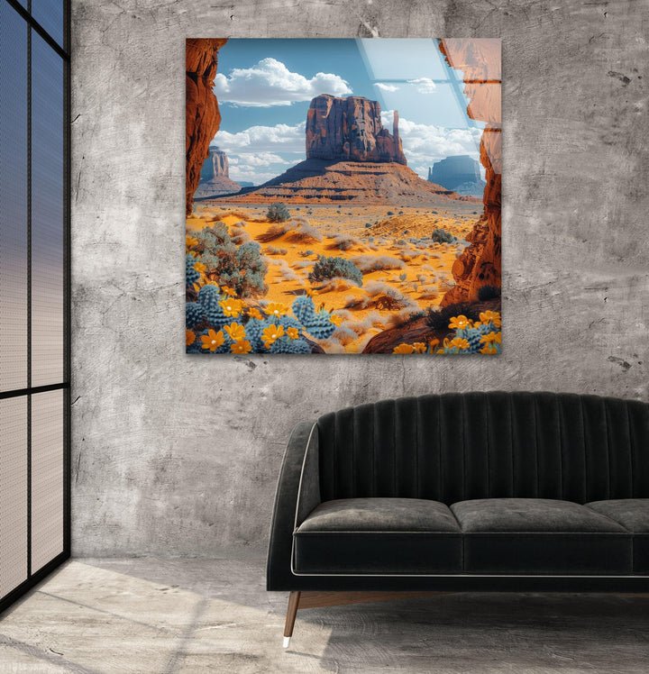 Monument Valley Landscape Glass Wall Art glass pictures for Wall, glass prints wall art