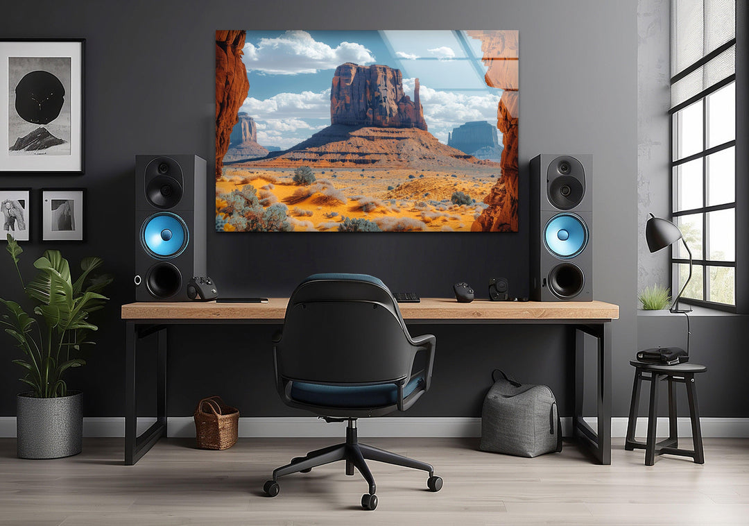 Monument Valley Landscape Glass Wall Art glass wall decor, glass wall art decor