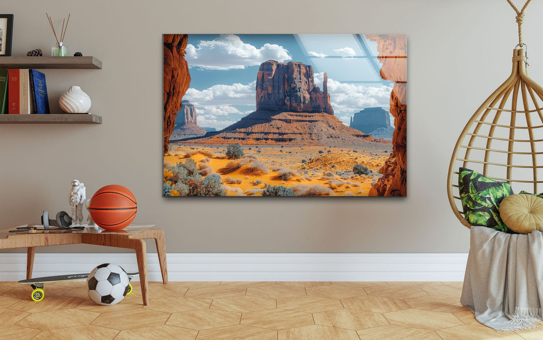 Monument Valley Landscape Glass Wall Art art glass wall art, glass wall art pictures