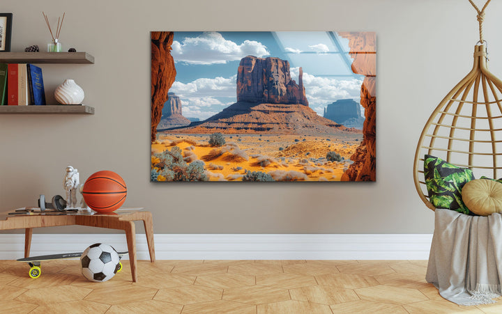 Monument Valley Landscape Glass Wall Art art glass wall art, glass wall art pictures