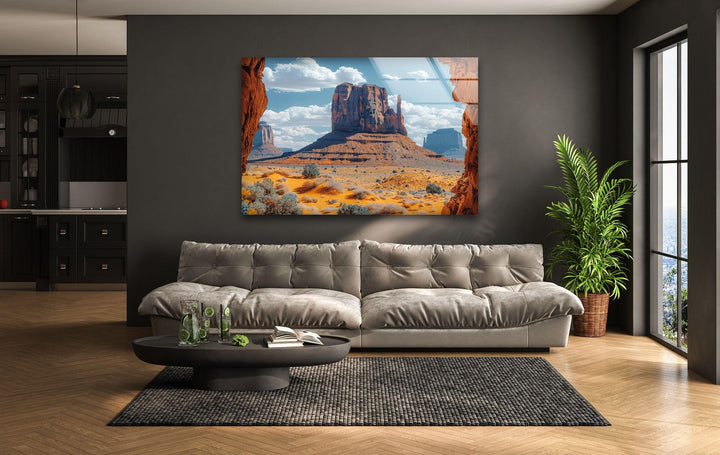 Monument Valley Landscape Glass Wall Art Glass Printing Wall Art, Print photos on glass