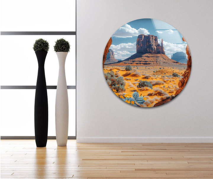 Monument Valley Landscape Glass Wall Art glass image printing, glass prints from photos