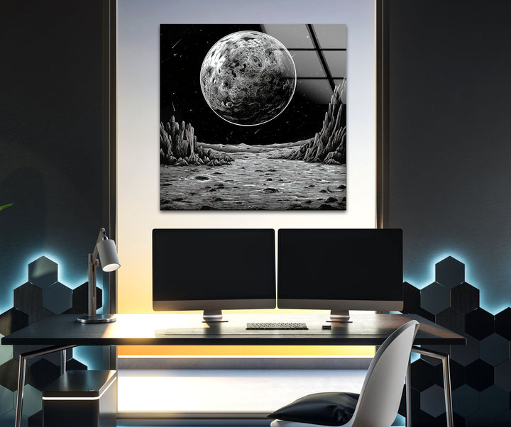 Black Moon Glass Wall Art glass pictures for Wall, glass prints wall art

