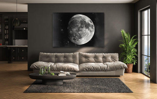 Space Wall Art is a great way to decorate any room. Add beauty to your home today with Space Wall Art.Beauty Full Moon glass wall art clear glass motif and space wall art is high quality glass art and customizable glass wall art