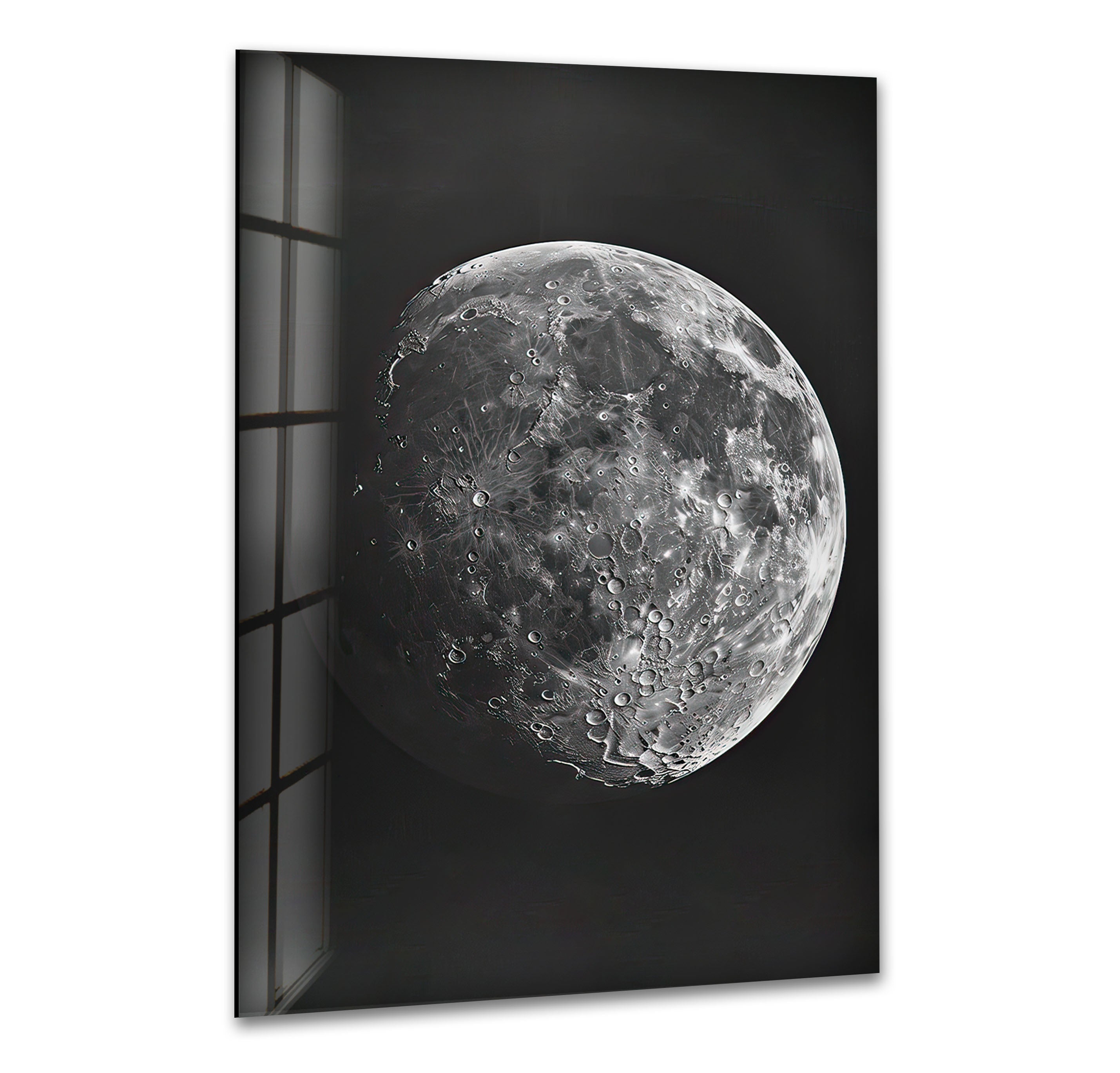 Full Moon View Glass Wall Art glass photo prints, glass picture prints
