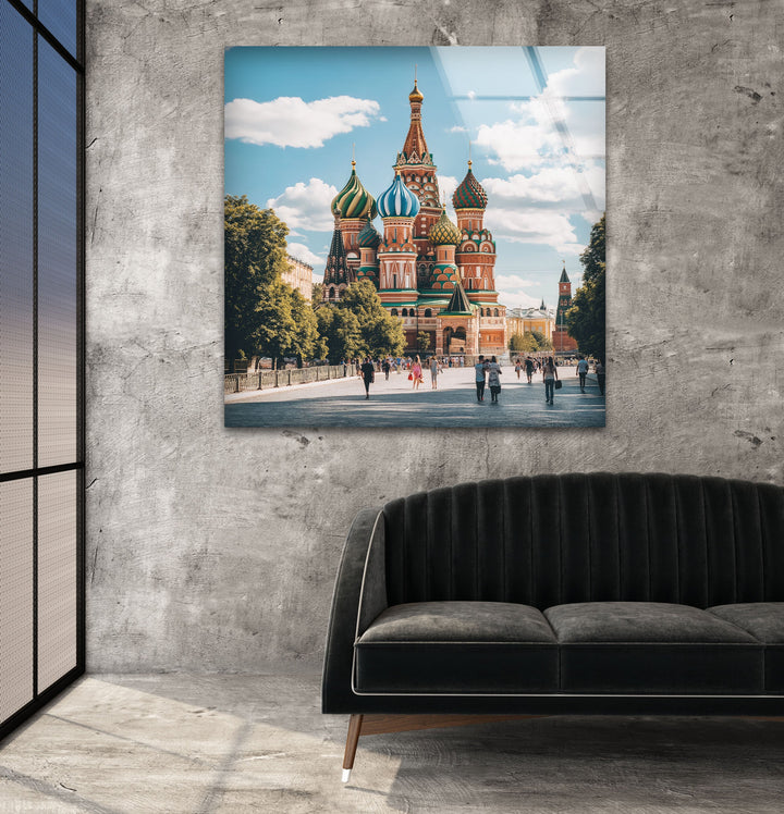 Moscow Saint Basils Glass Wall Art glass image printing, glass prints from photos
