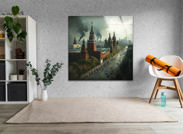 Moscow Foggy Glass Wall Art Glass Printing Wall Art, Print photos on glass
