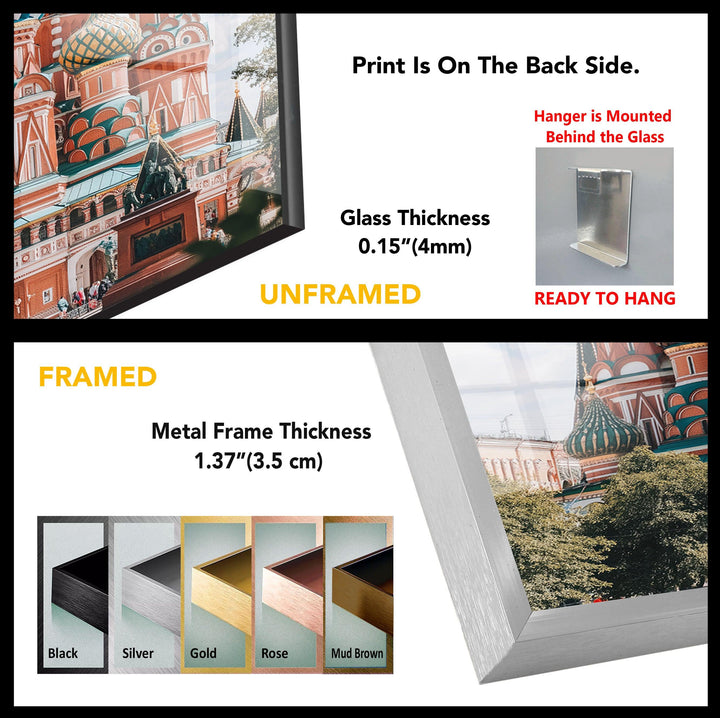 Cruises to St. Petersburg Moscow Glass Wall Art