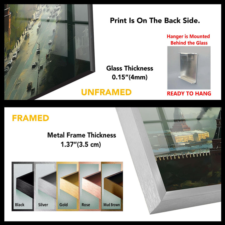 Moscow Foggy Glass Wall Art