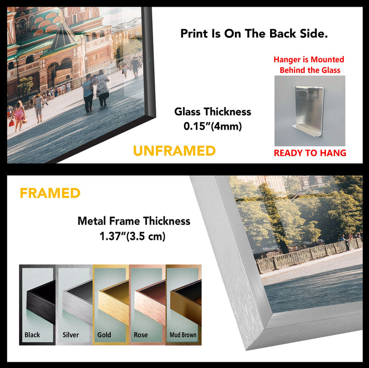Moscow Saint Basils Glass Wall Art