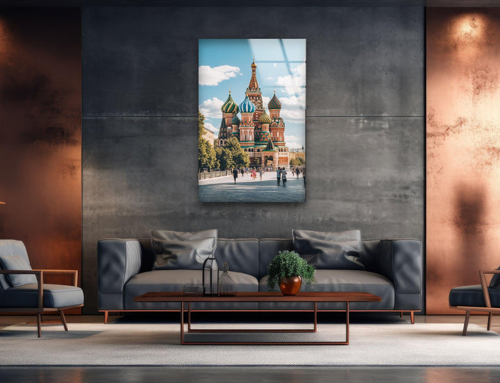 Moscow Saint Basils Glass Wall Art large glass photo prints, glass wall photos
