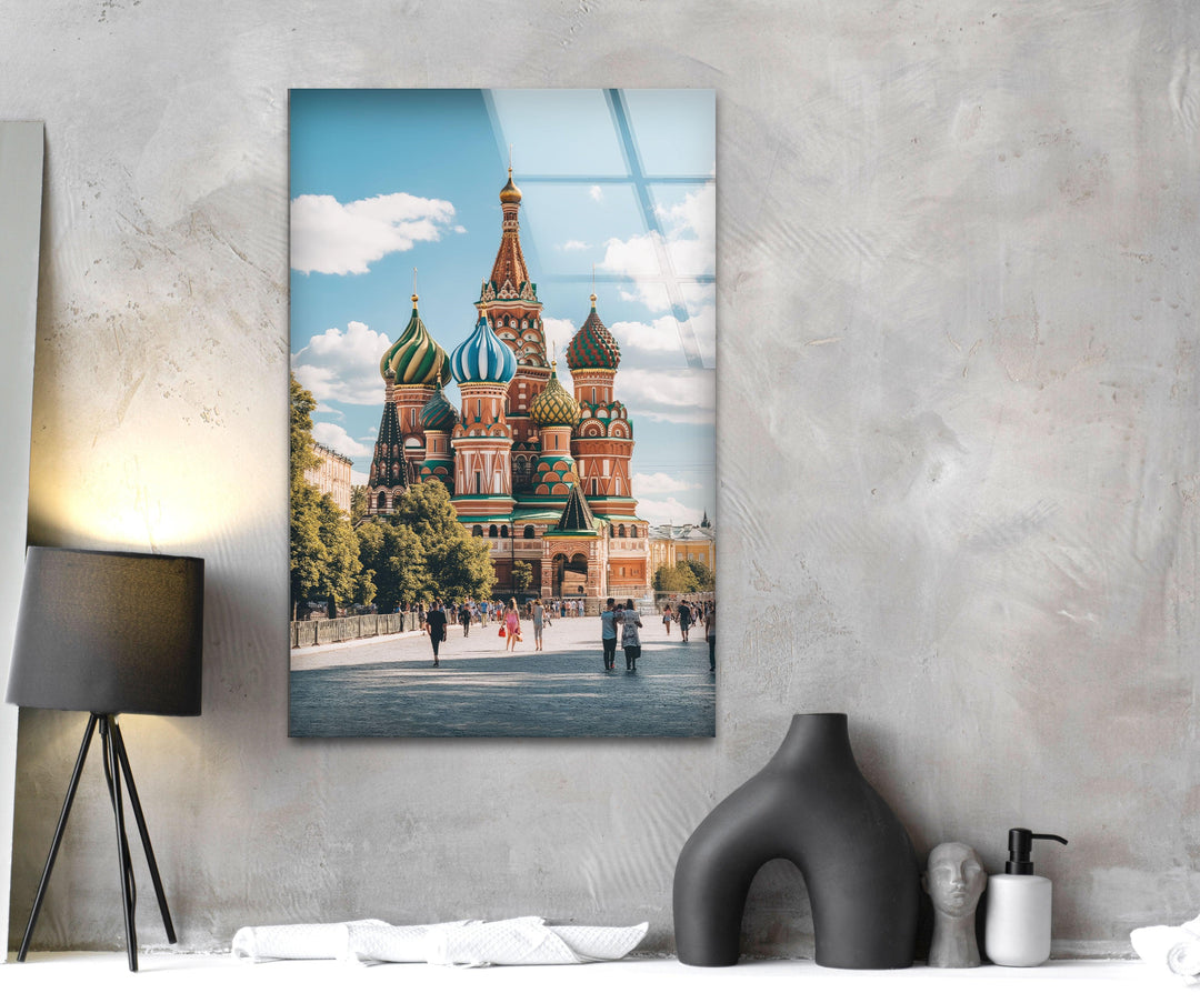 Moscow Saint Basils Glass Wall Art custom glass photo prints, large glass prints
