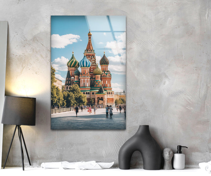 Moscow Saint Basils Glass Wall Art custom glass photo prints, large glass prints

