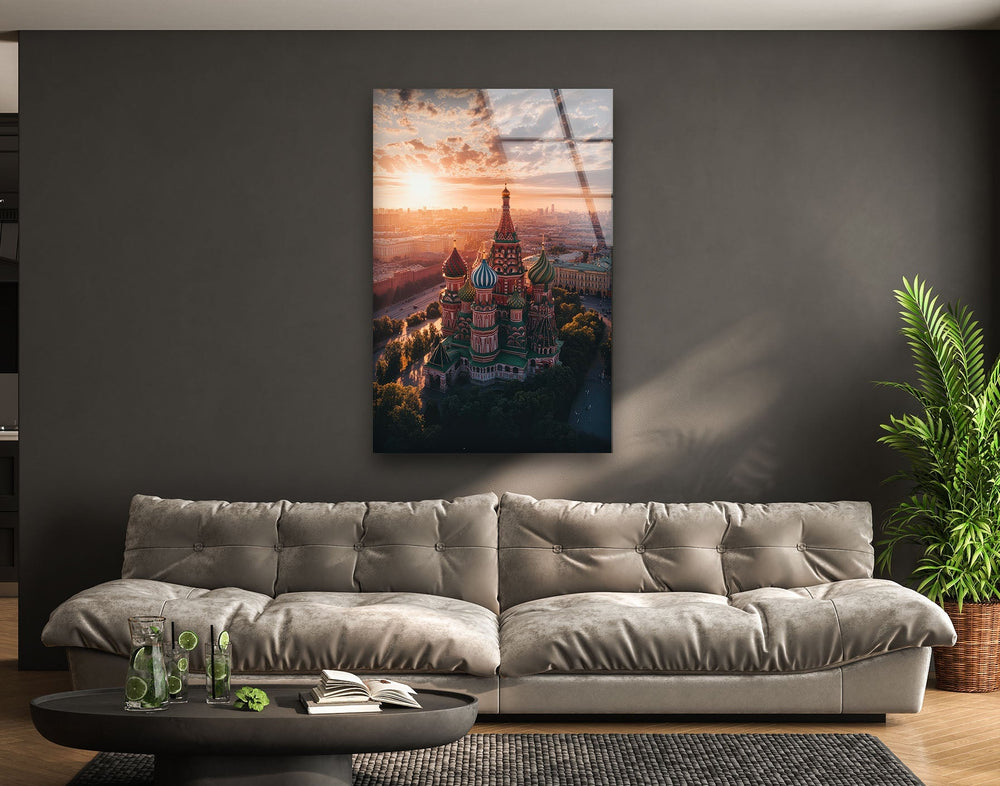 Moscow Sunset Glass Wall Art glass image printing, glass prints from photos
